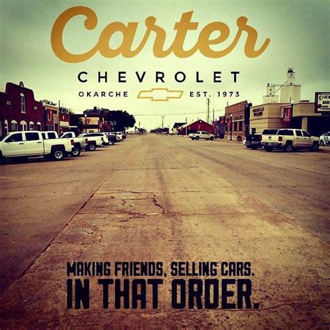 Carter chevrolet - Carter Chevrolet. 214 W Oklahoma Ave, Okarche, Oklahoma 73762. Directions. Sales: (405) 263-7252. Service: (405) 263-7252. Parts: (405) 263-7252. Contact Dealership. …
